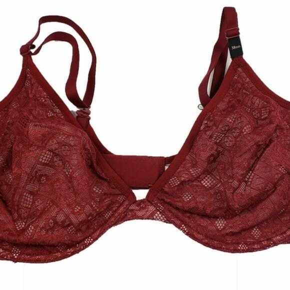 Victoria's Secret Body by Victoria Women's Size 34C Red Unlined Plunge New with - Picture 1 of 2